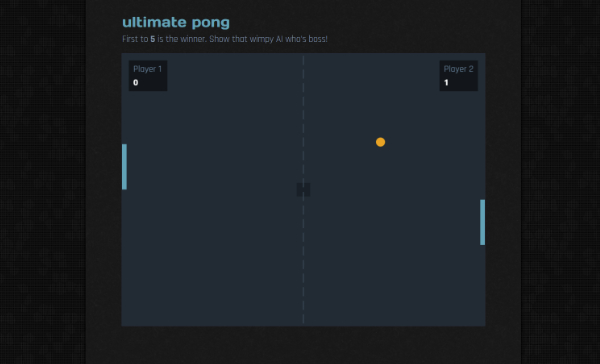 Pong in Canvas and Javascript thumbnail image